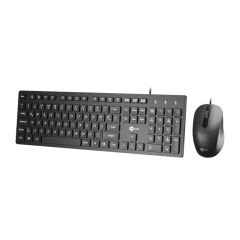 Lenovo Lecoo CM102 USB Kablolu Türkçe Q Klavye & Mouse Seti Siyah