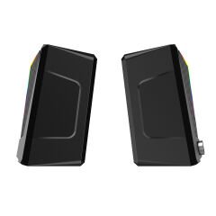 Lenovo Lecoo DS104 Kablolu USB + 3.5mm Jack 6W RGB Aydınlatmalı Masaüstü Hoparlör Siyah