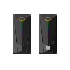 Lenovo Lecoo DS104 Kablolu USB + 3.5mm Jack 6W RGB Aydınlatmalı Masaüstü Hoparlör Siyah