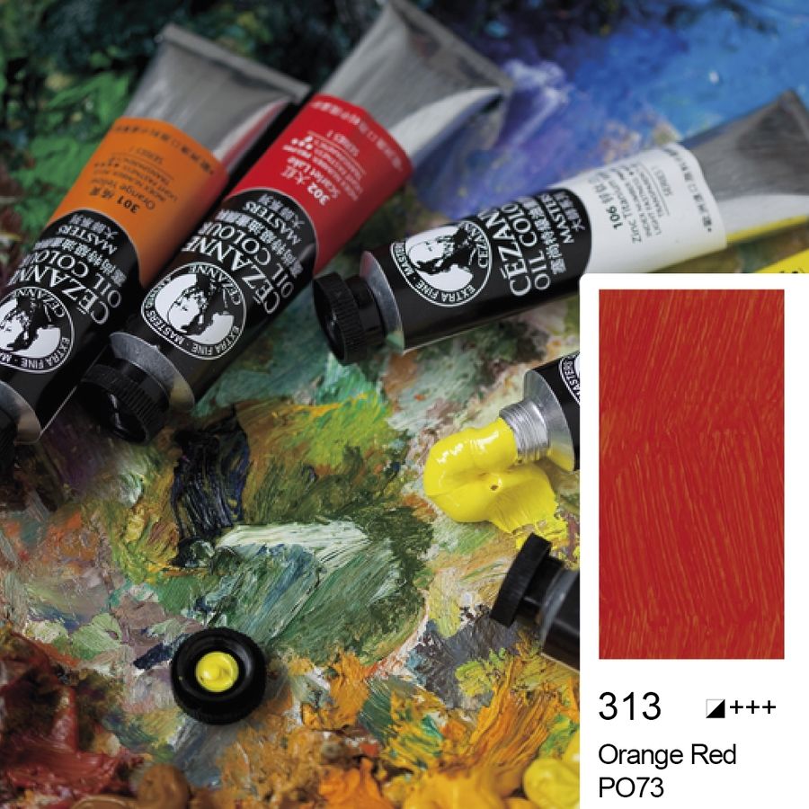 Bigpoint Cezanne Extra Fine Yağlı Boya 45 ml Orange Red 313 6'lı Kutu