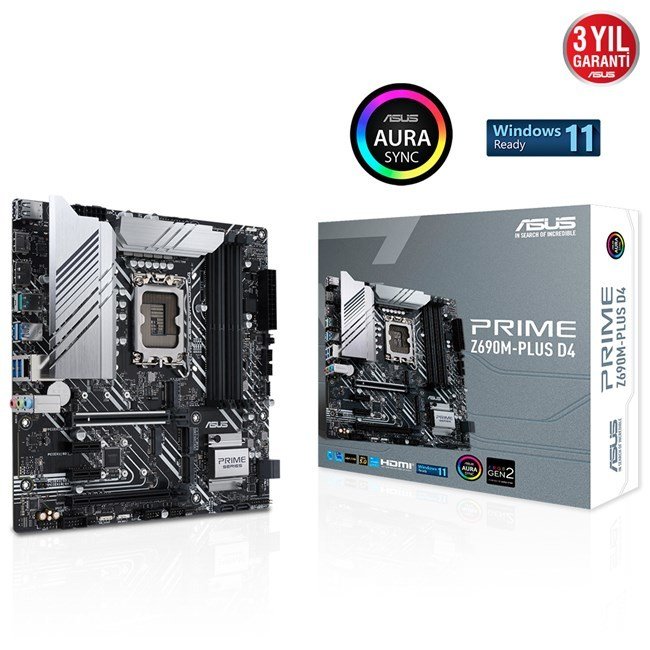 Asus Prime Z690M-Plus D4 1700P Hdmi Dp