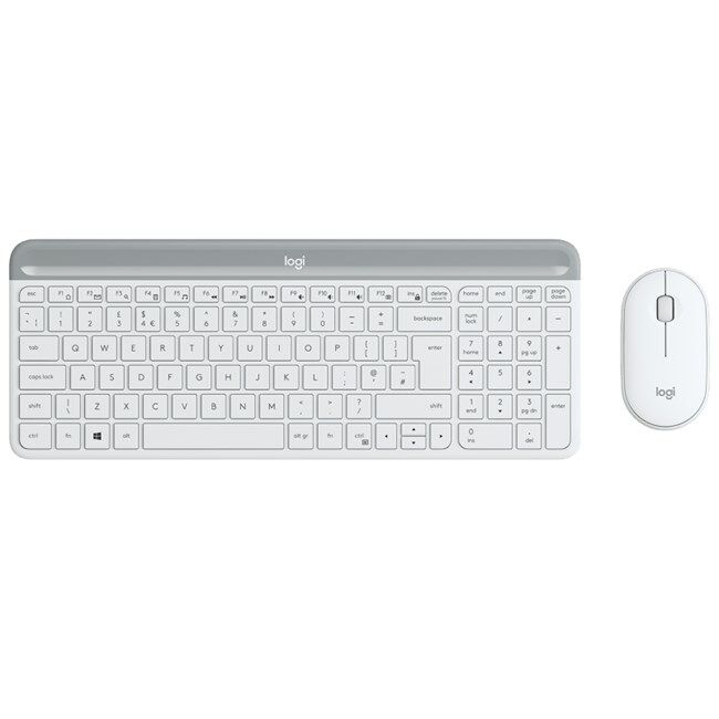 Logitech MK470 İnce Kablosuz Klavye Mouse Seti Beyaz 920-009436
