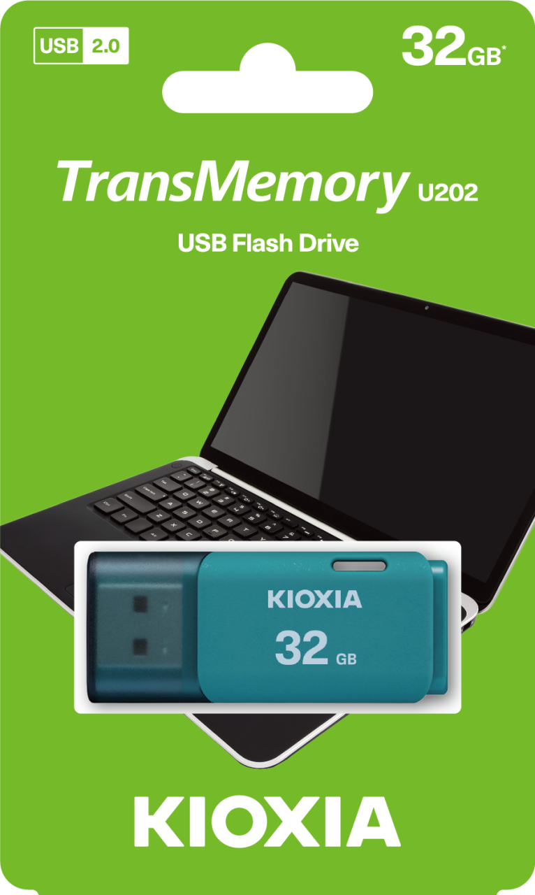32GB USB2.0 KIOXIA MAVİ USB BELLEK LU202L032GG4