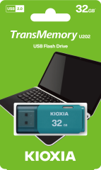 32GB USB2.0 KIOXIA MAVİ USB BELLEK LU202L032GG4