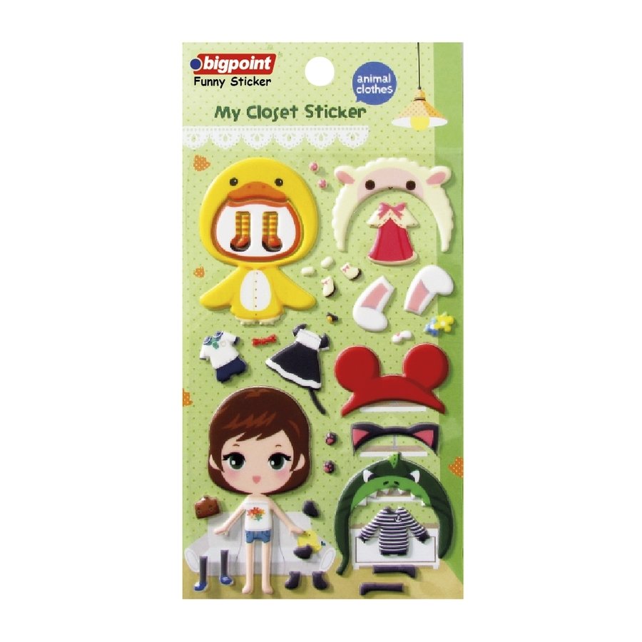 Bigpoint Sticker Hayvan Figür Giydirme 15'li Paket
