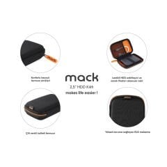 Mack MCC-4008 2.5'' Hard Disk Kılıfı - Siyah / Turuncu