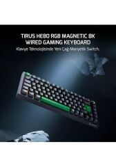 Gamepower Tirus HE80 8K RGB TKL Magnetic Switch Kablolu Oyuncu Klavyesi
