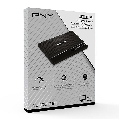 PNY CS900 480GB 550/500MB/s 2.5'' SATA3 SSD Disk (SSD7CS900-480-PB)