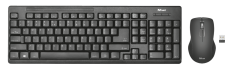 TRUST ZIVA KABLOSUZ KLAVYE MOUSE SET SİYAH ( 22118)