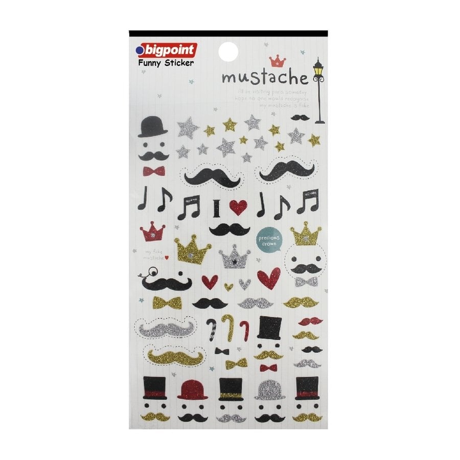 Bigpoint Sticker Bıyıklar 15'li Paket