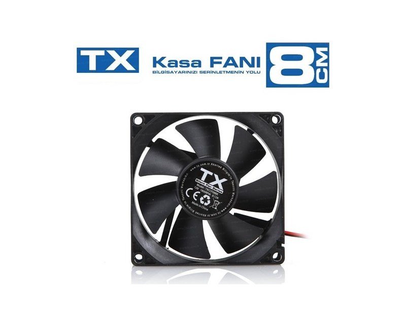TX TXCCF08BK 8cm Sessiz Kasa Fanı