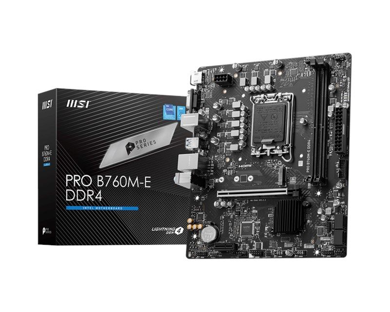 MSI Pro B760M-E D4 1700P Vga Hdmi