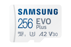 256GB SAMSUNG EVO PLUS MICROSDXC UHS-I U3 V30 A2 160MB/s MB-MC256SA/TR