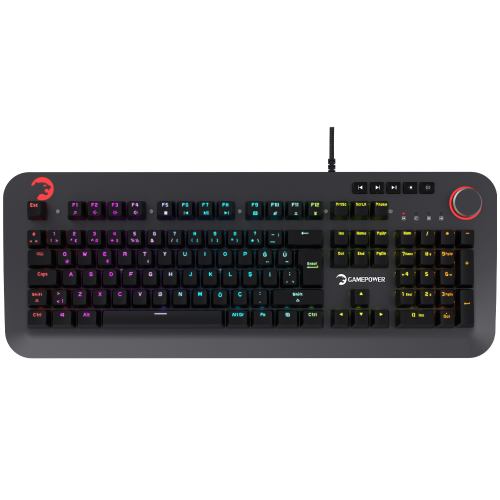 GamePower Starscream RGB Turuncu Switch Türkçe Q USB Suya Dayanıklı Optik Mekanik Gaming Klavye