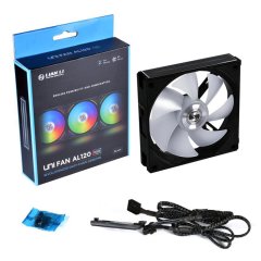 Lian Li UNI Fan AL120 Black AL120-1B 1x120mm RGB PWM Siyah Kasa Fanı