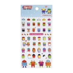 Bigpoint Sticker Kabartmalı Robot Arkadaşlarım 15'li Paket