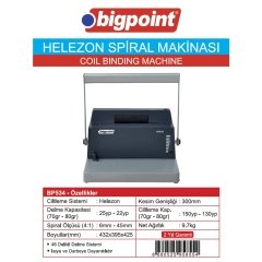 Bigpoint Plastik Helezon Spiral Makinesi 22 Yaprak