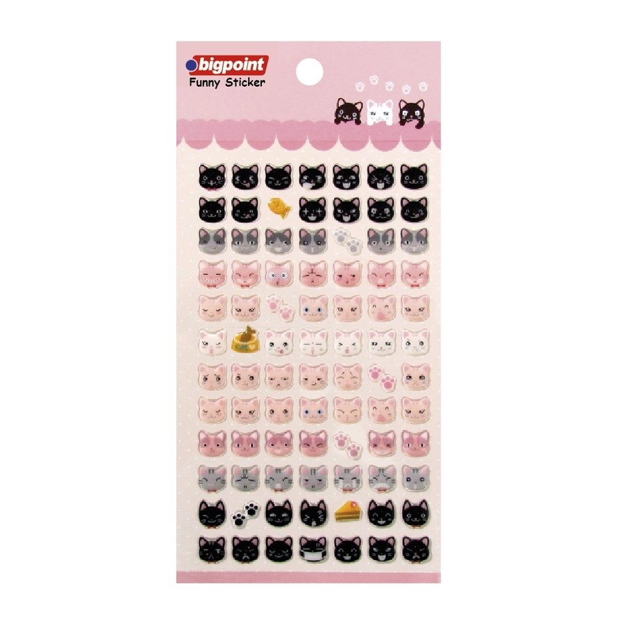 Bigpoint Sticker Renkli Kediler 15'li Paket