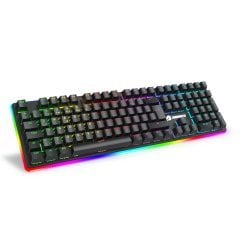 GameBooster G918 Fire Storm RGB Aydınlatmalı Mavi Sw. Mekanik Siyah Oyun Klavyesi