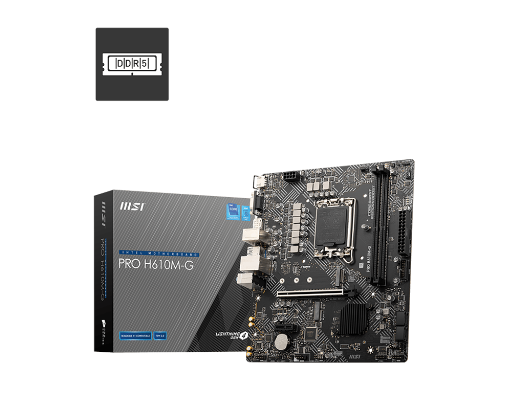 MSI PRO H610M-G DDR5 5600MHZ MATX 1700
