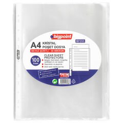 Bigpoint Poşet Dosya Kristal 60 Mikron 100'lü Paket