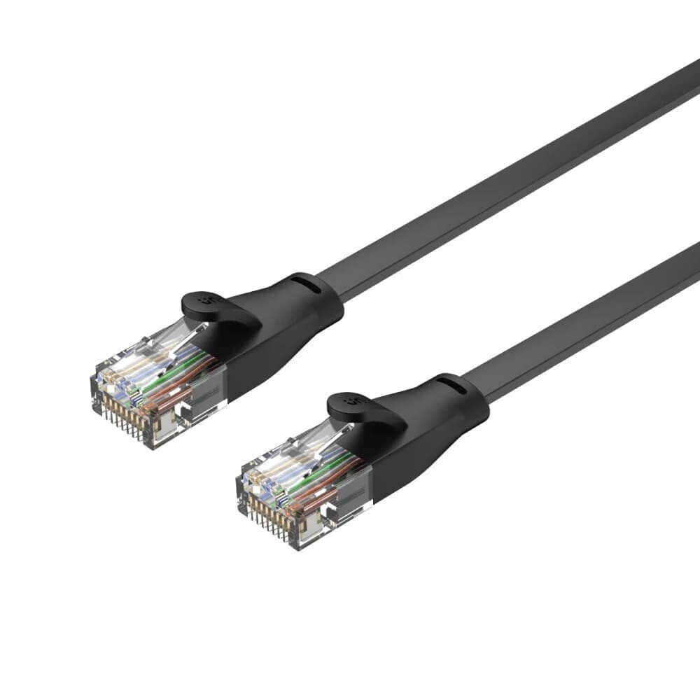 UNITEK CAT6 PATCH KABLO 1MT FLAT 1GBPS, SİYAH (C1809GBK)