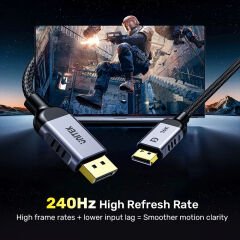 UNITEK DISPLAY PORT 2.1 %100 BAKIR 3MT 16K60Hz (C1626GY01-3M)