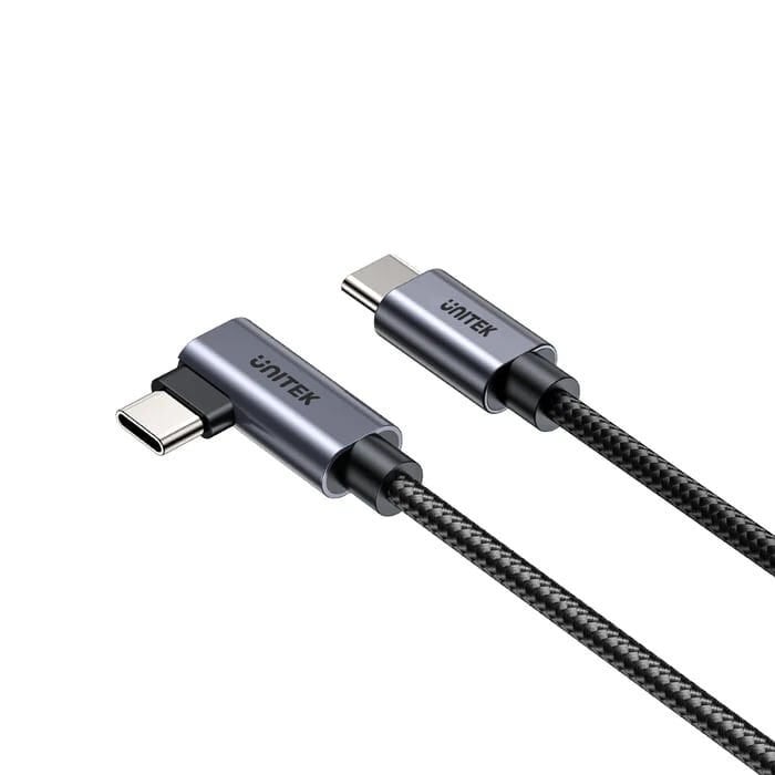 UNITEK TYPE-C HIZLI ŞARJ KABLOSU 90 DERECE 2 METRE 100W (C14123BK-2M)