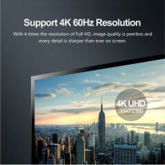 UNITEK DISPLAYPORT 1.2 KABLO 2MT 4K60Hz (Y-C608BK)