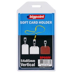 Bigpoint Kart Kabı Dikey Şeffaf 54x85mm 10'lu Poşet