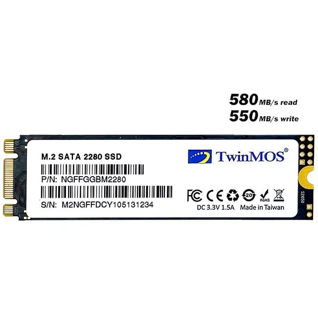 TwinMOS 256GB M.2 SATA3 2280 SSD (580/550Mb/s)