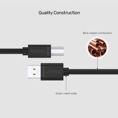 UNITEK USB-A TO USB-B YAZICI KABLO 3MT (Y-C420GBK)