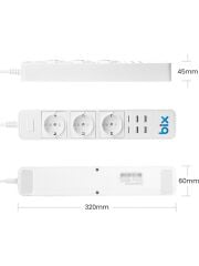 Bix Bp-01 Wifi Akım Korumalı Hızlı Şarj Özellikli Akıllı Priz