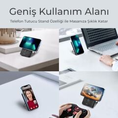 Bix PB105 Siyah 10000 mAh Hızlı Şarj Destekli - Kablosuz - LED Göstergeli Powerbank