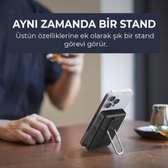 Bix PB105 Siyah 10000 mAh Hızlı Şarj Destekli - Kablosuz - LED Göstergeli Powerbank