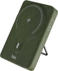 Bix PB105 Yeşil 10000 mAh Hızlı Şarj Destekli - Kablosuz - LED Göstergeli Powerbank