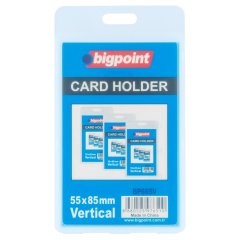 Bigpoint Çift Taraflı PP Kart Kabı Dikey Şeffaf 55x85mm 10'lu Poşet