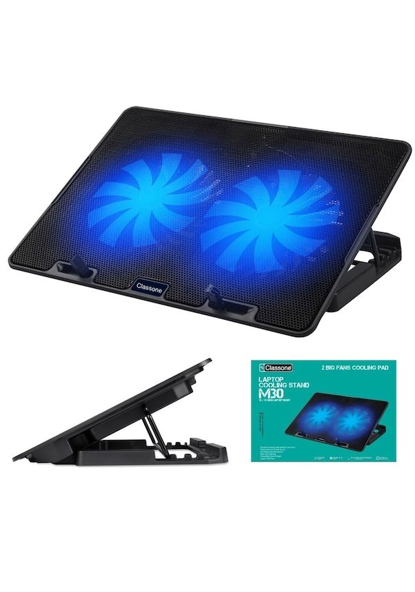 Classone M30 2 Led Fanlı USB 2.0 14''-17'' Notebook Soğutucu