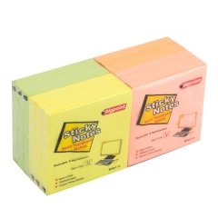 Bigpoint Yapışkanlı Not Kağıdı 75x75mm Neon 4 Renk 12'li Paket