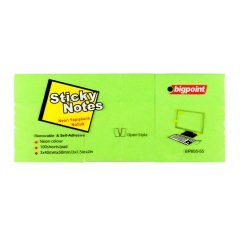 Bigpoint Yapışkanlı Not Kağıdı 3'lü 40x50mm Neon Yeşil 4'lü Paket
