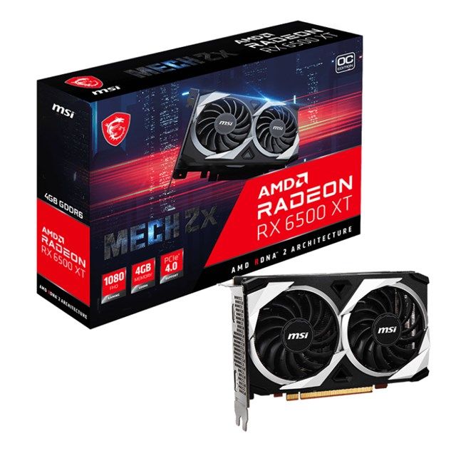 MSI RX 6500 XT 4GB Mech 2X OC GDDR6 64Bit