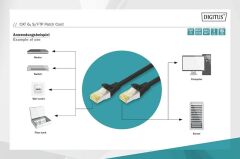 Digitus DK-1644-A-010/BL S/FTP Cat6A Siyah(1m)