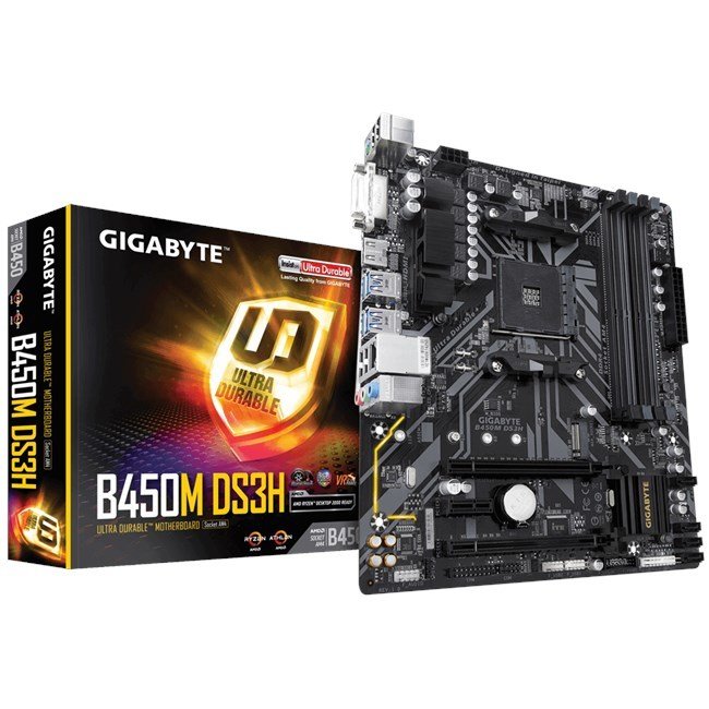 Gigabyte B450M DS3H AM4 Ryzen DDR4 Dvi-D Hdmi