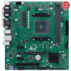 Asus Pro A520M-C/Csm AM4 Ryzen Vga Dvi Hdmi DDR4
