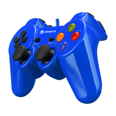 GameBooster GB-J101B Mavi Kablolu Titreşimli Gamepad (PC Uyumlu)