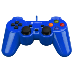 GameBooster GB-J101B Mavi Kablolu Titreşimli Gamepad (PC Uyumlu)