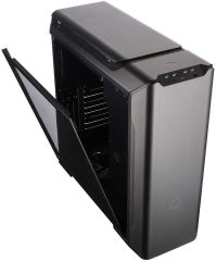CM MasterCase SL600M Black Edition Tempered Glass Pencereli, Alüminyum Panneli Super MidTower Kasa