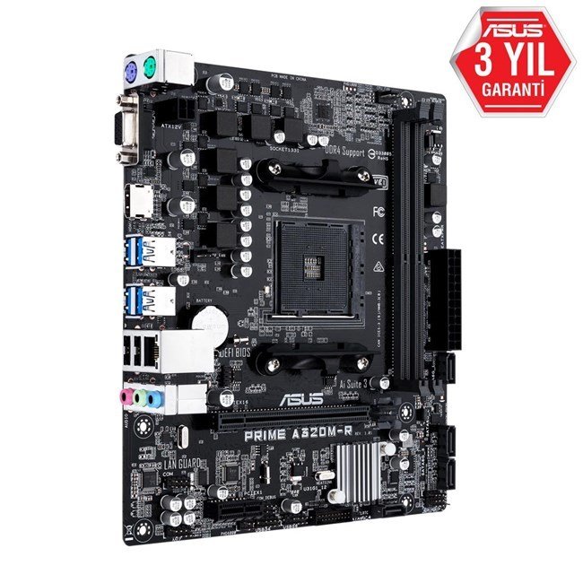 Asus A320M-R-SI Prime AM4 Ryzen DDR4 Hdmi Usb3.1